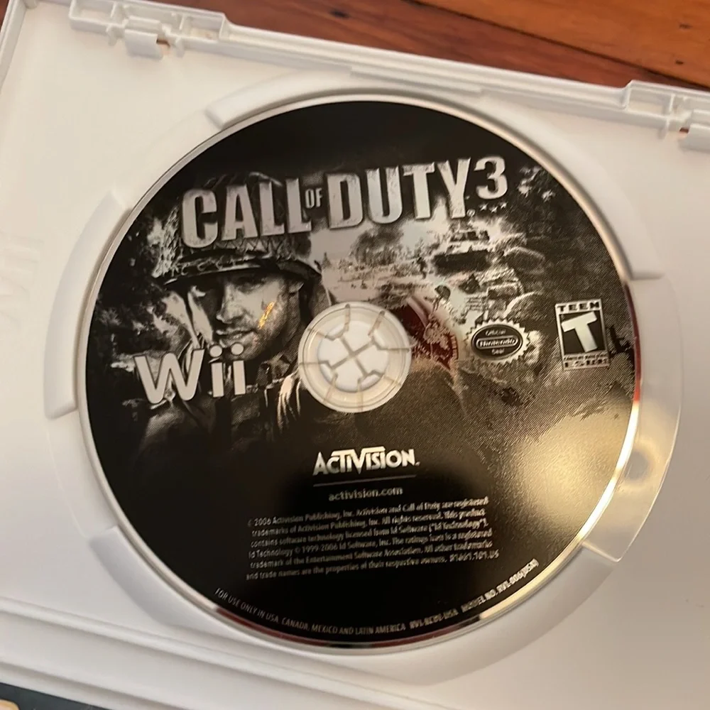 Nintendo Wii Call of Duty 3 game